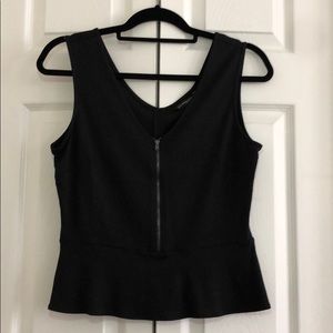 Banana Republic black peplum tank top
